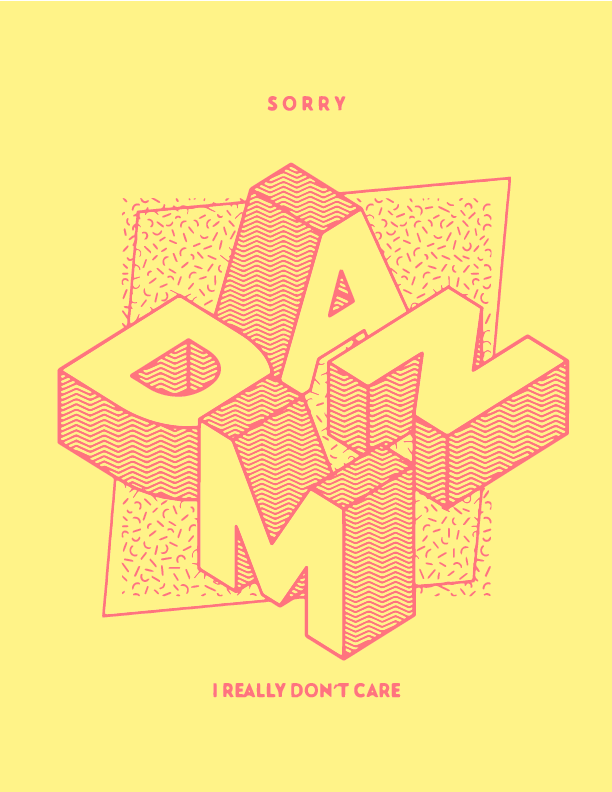 Damn Shirt 01 Yellow Red design artwork