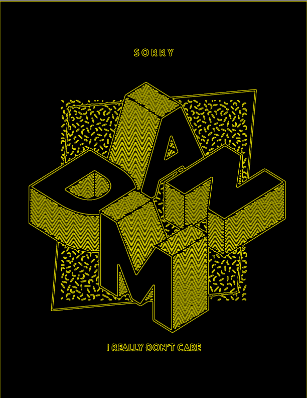 Damn Shirt 02 Yellow Black design artwork