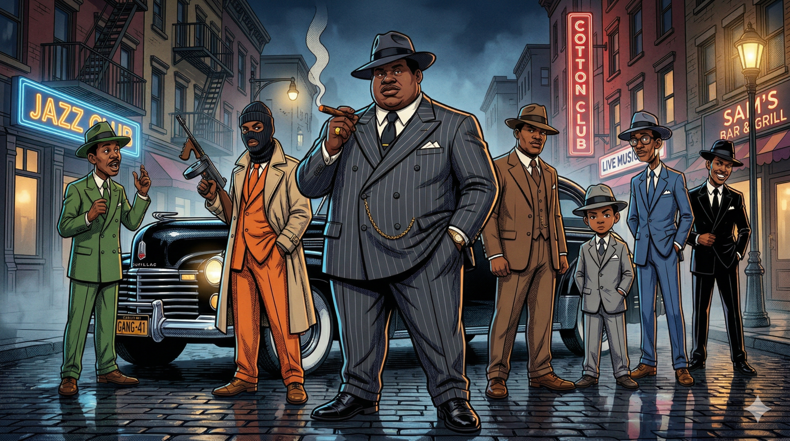 Fat Albert and Junkyard gang design artwork