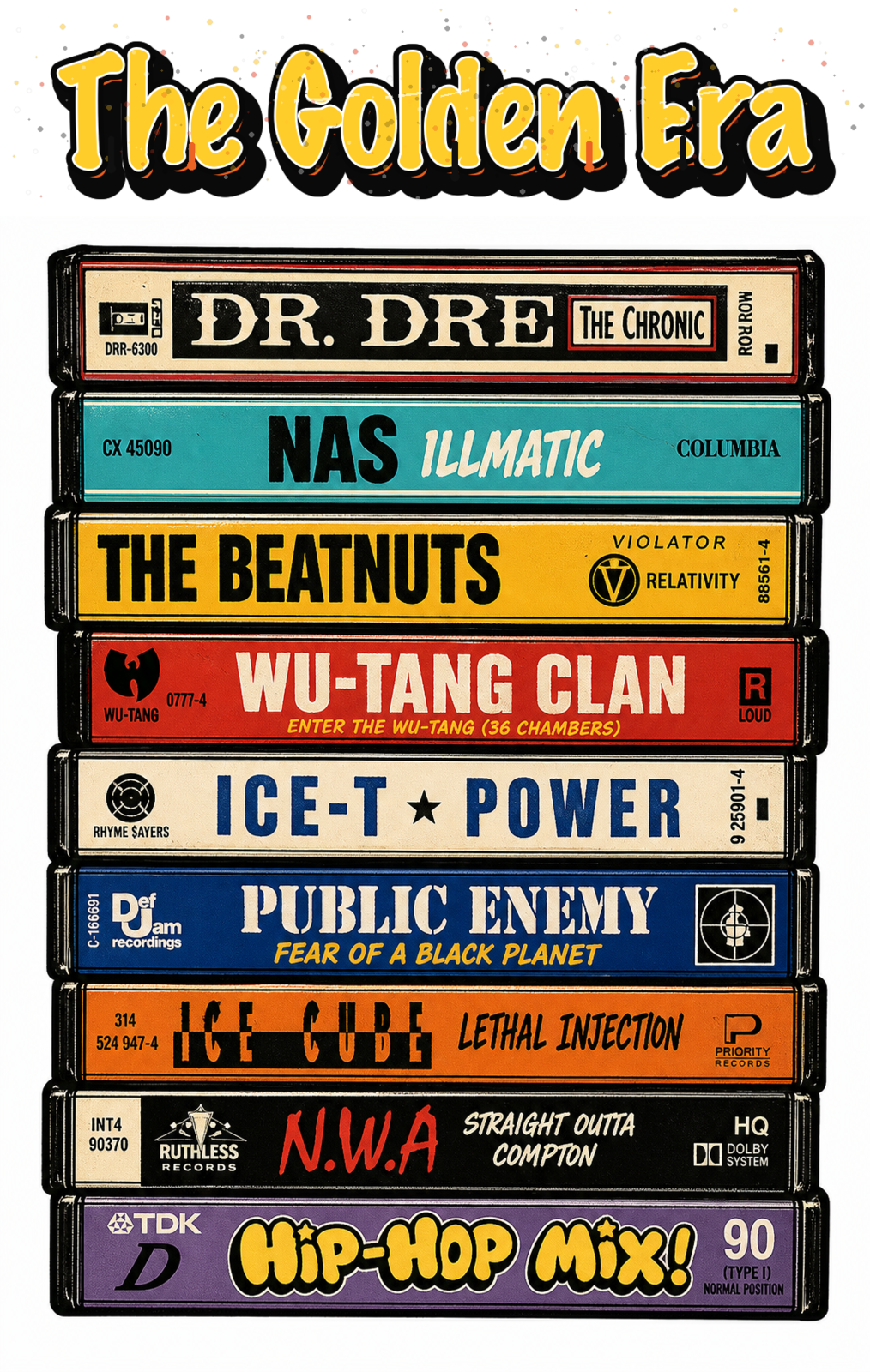 The Golden Era cassette stack design artwork